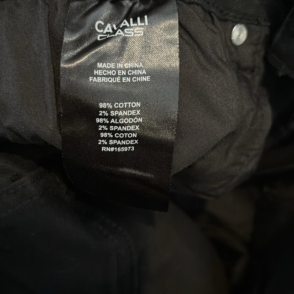 Cavalli Class Black High Rise Flare Jeans - Picture 9 of 11